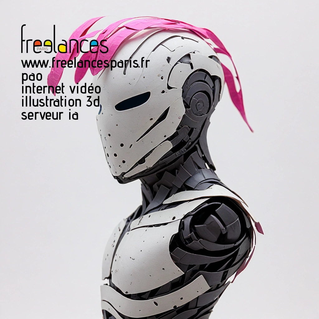 Pao mise en page internet vidéo illustration 3d serveur image IA générative AI freelance paris studio de création magazines BZW7Z110